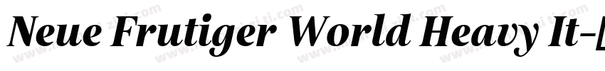 Neue Frutiger World Heavy It字体转换